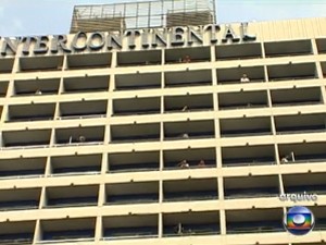 Hotel Intercontinental foi invadido em agosto de 2010 (Foto: Reprodução / TV Globo)