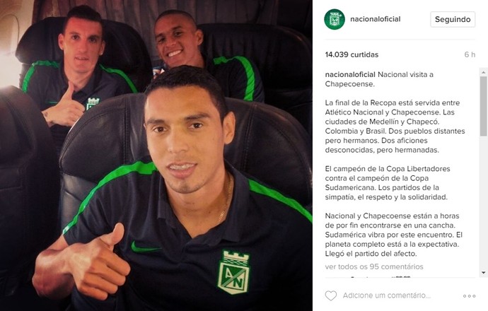 Atlético Nacional (Foto: Reprodução) Atlético Nacional (Foto: Reprodução)