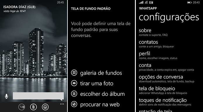WhatsApp foi atualizado para Windows Phone com suporte a plano de fundos e mais novidades (Foto: Divulgação/WhatsApp)