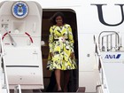Michelle Obama aposta em looks estampados em tour pela Ásia