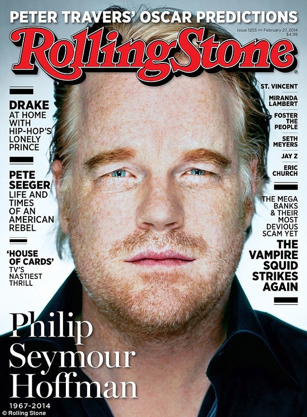 Philip Seymour Hoffman na capa da Rolling Stone Magazine (Foto: Reprodução / Rolling Stone Magazine)