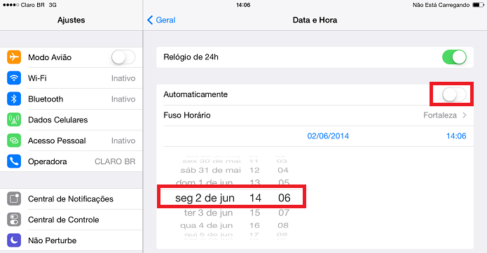 Mudando a data e a hora no iOS (Foto: Reprodução/Edivaldo Brito)