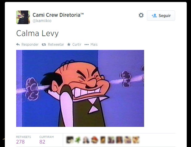 Por causa do bigode e da fala final energética e nervosa, o candidato Levy Fidelix foi comparado a desenho animado no Twitter (Foto: Reprodução/Twitter/kamiikio)