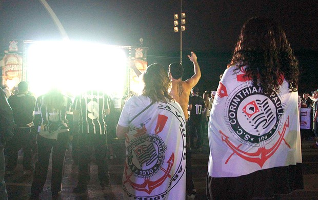 torcida do Corinthians no Anhembi final Libertadores (Foto: Gustavo Tilio / Globoesporte.com)