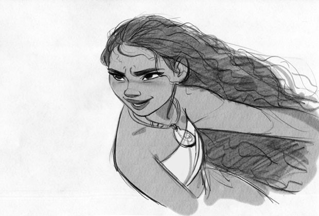 Esboço da animação 'Moana', a nova produção da Disney (Foto: Divulgação/Disney)