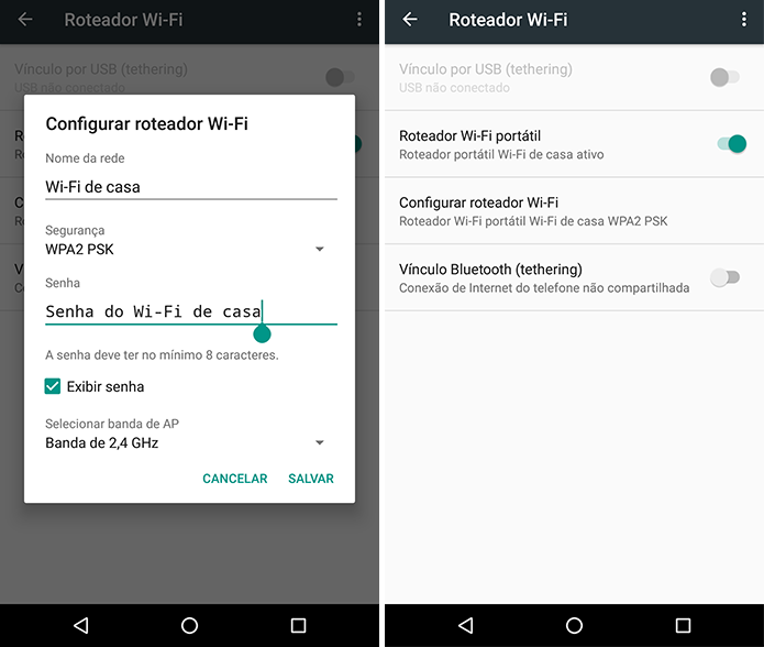 Crie um Wi-Fi com mesmo nome e senha já configurados no Chromecast (Foto: Reprodução/Paulo Alves)