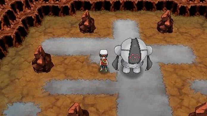 Registeel na caverna da Route 120 (Foto: Serebii)