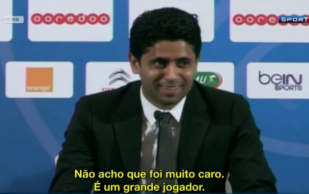 Xeque Nasser Al-Khelaifi dono PSG (Foto: Reprodução SporTV) Xeque Nasser Al-Khelaifi dono PSG (Foto: Reprodução SporTV)