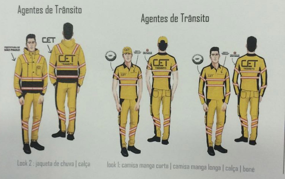 Novo uniforme dos agentes da CET de SÃ£o Paulo (Foto: Tahiane Stochero/G1)