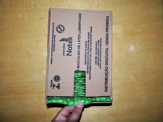 Dispensador de papelão (Foto: Vencelau Pantoja/ Arquivo Pessoal)