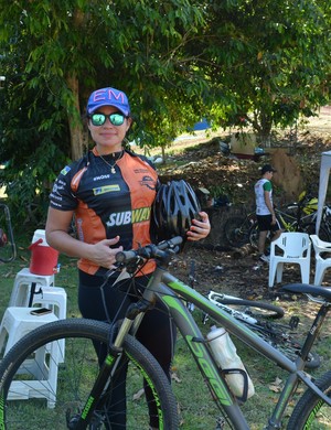 Campeã da categoria estreante feminino do Campeonato Estadual de Mountain Bike (Foto: Lívia Costa) Campeã da categoria estreante feminino do Campeonato Estadual de Mountain Bike (Foto: Lívia Costa)
