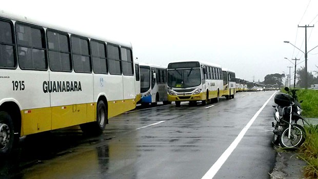 Maioria dos ônibus fiscalizados é da empresa Guanabara (Foto: Reprodução/Inter TV Cabugi) (Foto: Marksuel Figueredo/Inter TV Cabugi)