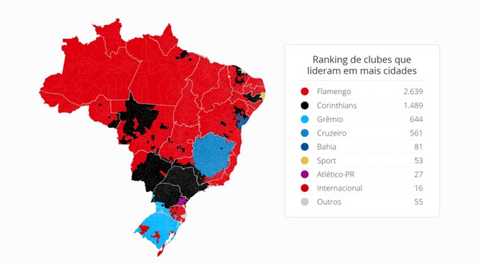 Mapa abre ranking  (Foto: GloboEsporte.com)