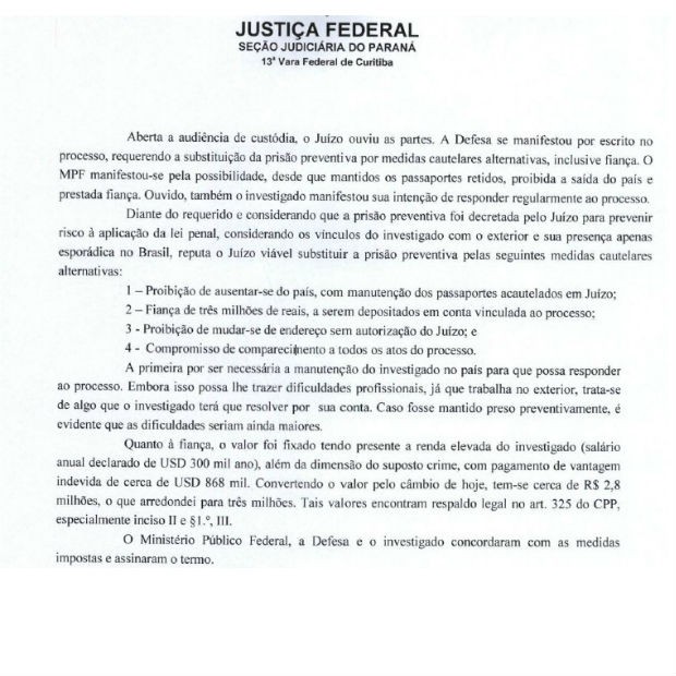 Decisão da Justiça mostra as condições para a libertação de Mariano Marcondes Ferraz (Foto: Reprodução)