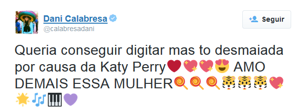 Show de Katy Perry repercute na web  (Foto: Twitter / Reprodução)