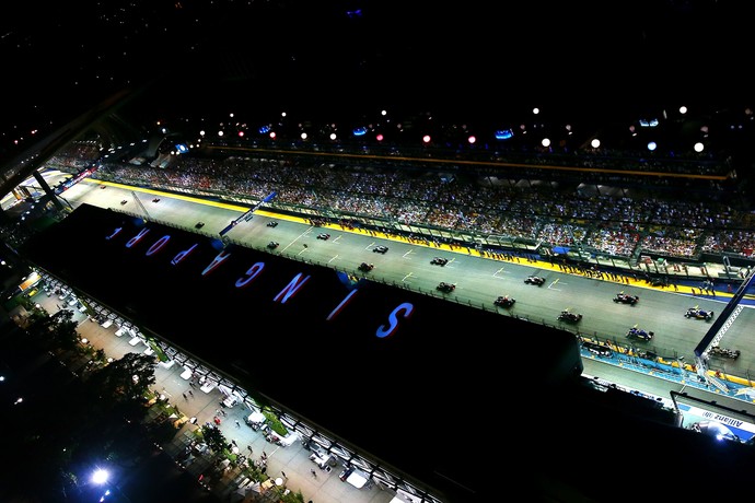 Largada do GP de Cingapura (Foto: Getty Images)