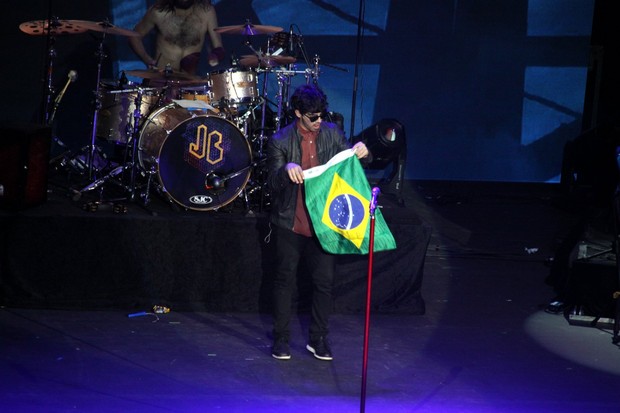Joe Jonas, do Jonas Brothers, em show no Rio (Foto: Graça Paes/ Foto Rio News)