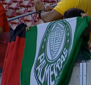 Pequeno palmeirense toma o espaço de fã do Sport na Arena Pernambuco