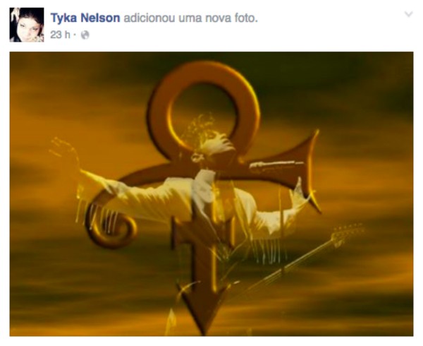 Tyka Nelson homenageou Prince pelo Facebook (Foto: Facebook)