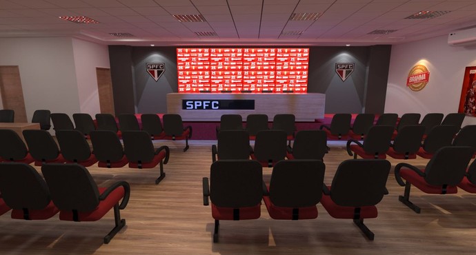 Sala de imprensa do estádio do Morumbi será bem maior do que a atual (Foto: GloboEsporte.com)