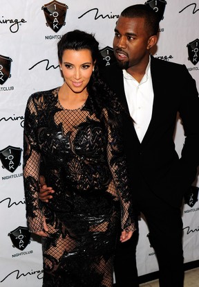 Kim Kardashian e kanye West (Foto: Steven Lawton/Agência Getty)
