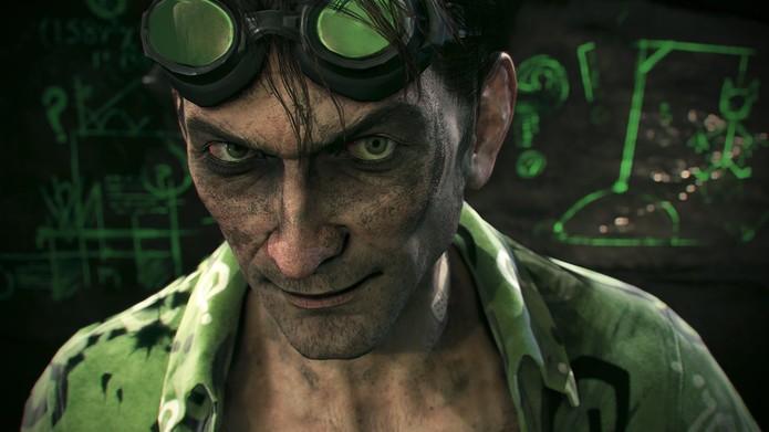 Charada é vilão para final secreto de Arkham Knight (Foto: Divulgação/Warner)