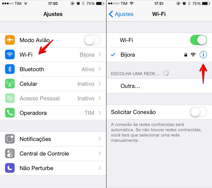 Acesse as configurações do iOS (Foto: Reprodução/Helito Bijora)