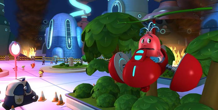Pac-Man e as Aventuras Fantasmagoricas 2 possui cenários bem coloridos (Foto: Divulgação)