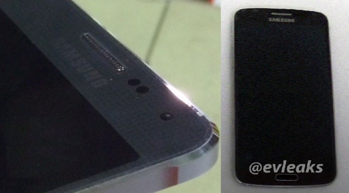O suposto Galaxy F e seu corpo de alumínio brilhante (Foto:Reprodução/@evleaks/GSMArena)