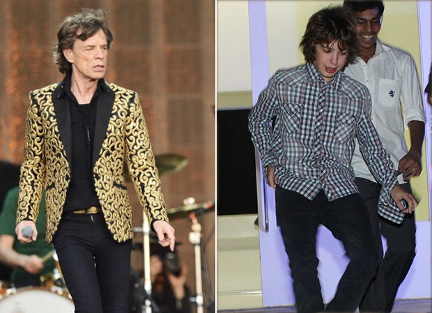 Mick e Lucas Jagger  (Foto: Agência Getty Images / Celso Tavares)