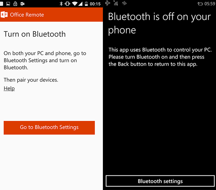Office Remote no Windows Phone e Android solicitará conexão via Bluetooth (Foto: Reprodução/Elson de Souza) (Foto: Office Remote no Windows Phone e Android solicitará conexão via Bluetooth (Foto: Reprodução/Elson de Souza)) Office Remote no Windows Phone e Android solicitará conexão via Bluetooth (Foto: Reprodução/Elson de Souza) (Foto: Office Remote no Windows Phone e Android solicitará conexão via Bluetooth (Foto: Reprodução/Elson de Souza))