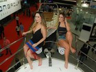 Ju Isen e Jô Damiani visitam feira náutica de luxo em SP: 'Sonho'