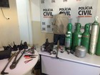 Polícia Civil apresenta suspeito de arrombar caixas eletrônicos em MG
