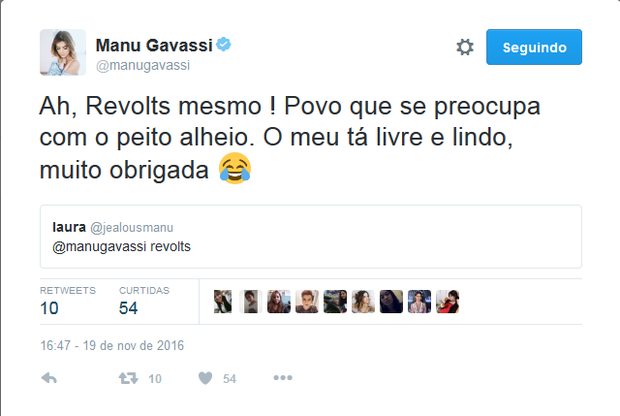 Manu Gavassi desabafa no Twitter (Foto: Reprodução/Twitter)