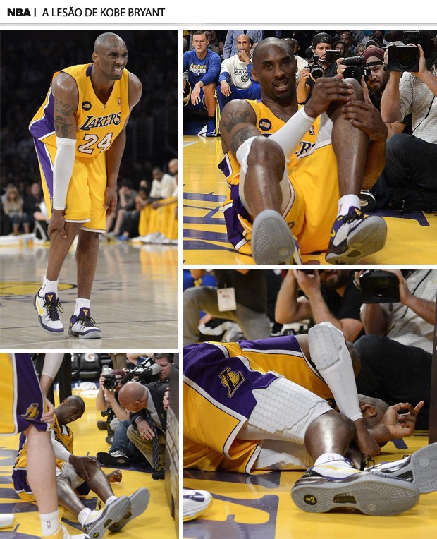 mosaico Kobe Bryant machucado Los Angeles Lakers (Foto: EFE)