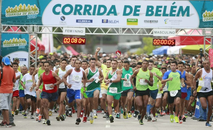 Corrida de Belém teve participação de mais de dois mil participantes (Foto: Tarso Sarraf/O Liberal)