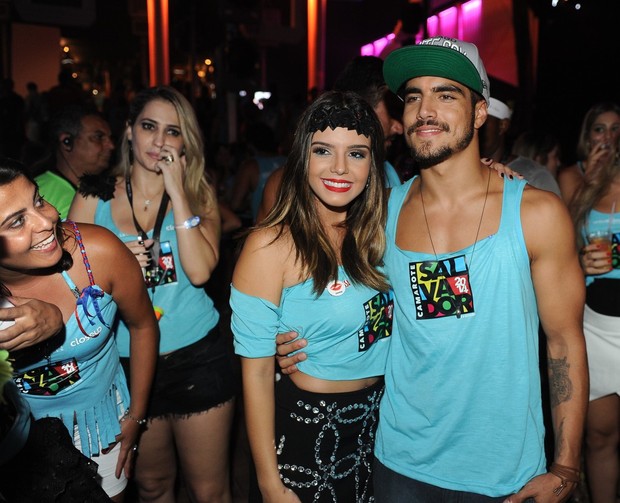 Giovanna Lancellotti e Caio Castro em Salvador (Foto: Francisco Cepeda/ Ag. News)