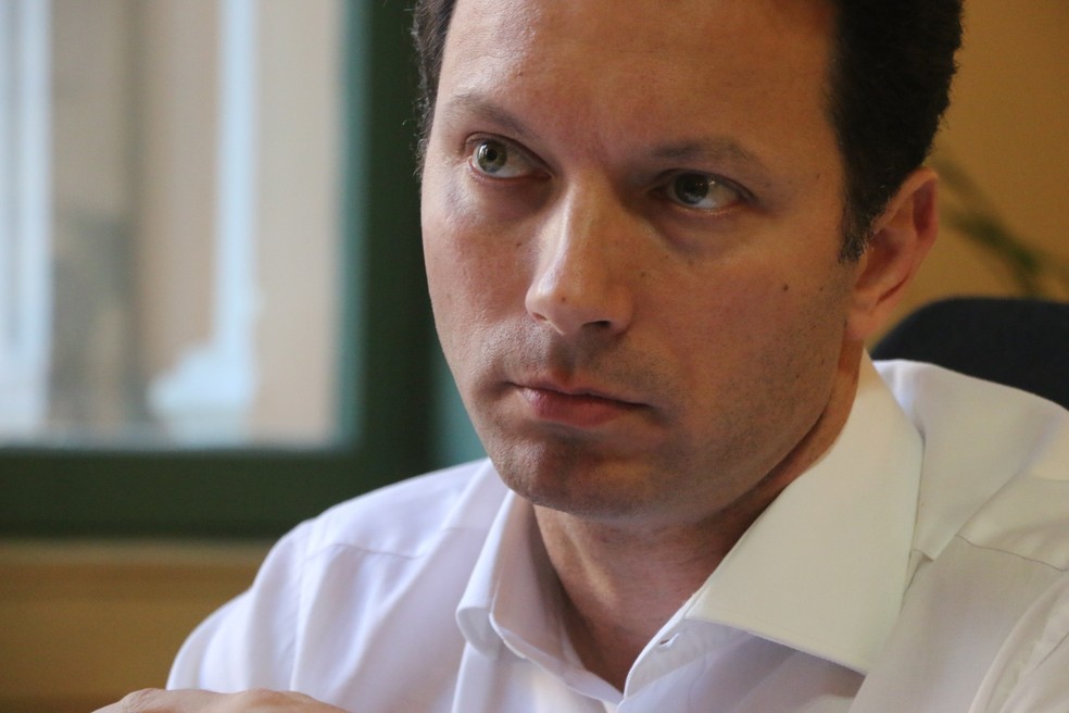 Nelson Marchezan Junior fala sobre economia, educação, saúde e mobilidade urbana em entrevista ao G1 (Foto: Joyce Heurich/G1)