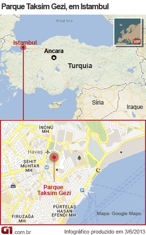 mapa protestos turquia 2 (Foto: 1)