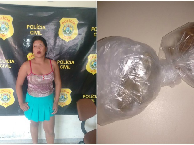 Índia foi presa em flagrante ao tentar entrar em presídio de Feijó com droga escondida na vagina (Foto: Divulgação/Polícia Militar) Índia foi presa em flagrante ao tentar entrar em presídio de Feijó com droga escondida na vagina (Foto: Divulgação/Polícia Militar)