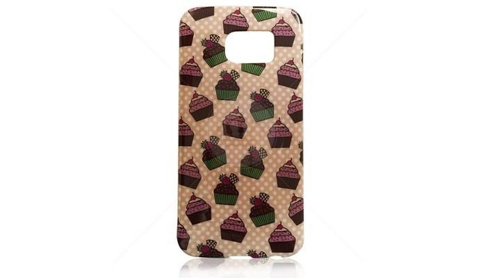 Capa de silicone com cupcake para Samsung Galaxy S6 Edge (Foto: Divulgação/Coronitas Acessórios)