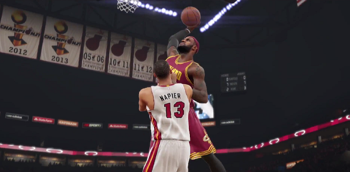 Trailer tem LeBron enterrando já com a camisa do Cavs (Foto: Reprodução YouTube)