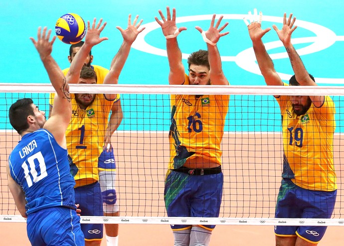 Brasil X Itália, Vôlei Masculino (Foto: Agência Reuters)