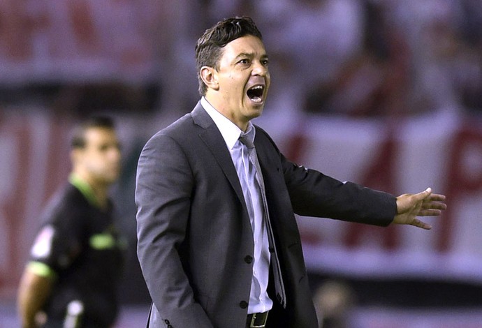 Marcelo Gallardo, River Plate X Atlético de Nacional (Foto: Agência AFP )