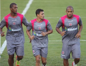 Renato Silva,  Eder Luis e Felipe Basto treino Vasco (Foto: Alexandre Cassiano / Agência O Globo)