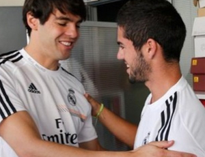 Isco e Kaká na reapresentação do Real Madrid (Foto: Reprodução / Instagram)