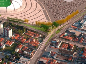 Viaduto estaiado será erguido no cruzamento das avenidas Prudente de Morais com a Lima e Silva (Foto: Divulgação/Prefeitura de Natal)