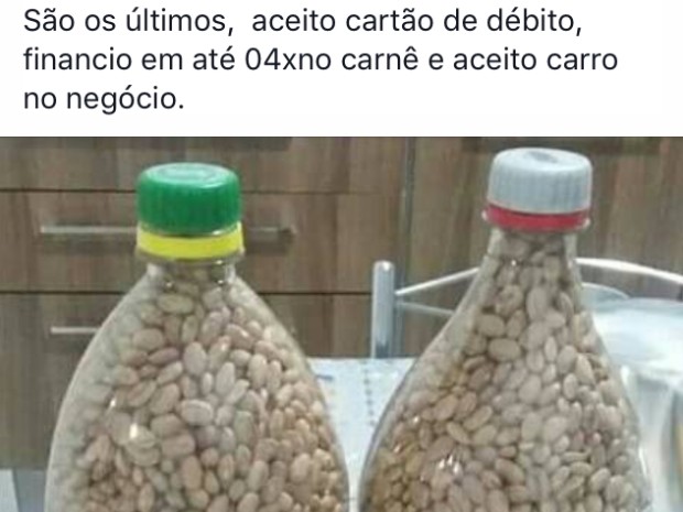 Preço do feijão gera memes nas redes sociais, em Goiânia, Goiás (Foto: Reprodução/Facebook)