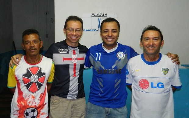 Zequinha, Paulo Leão, D’ryelson da Silva e Ferdinand Gutman estão na semifinal de torneio no futebol de mesa no Maranhão (Foto: Divulgação / AMFM)