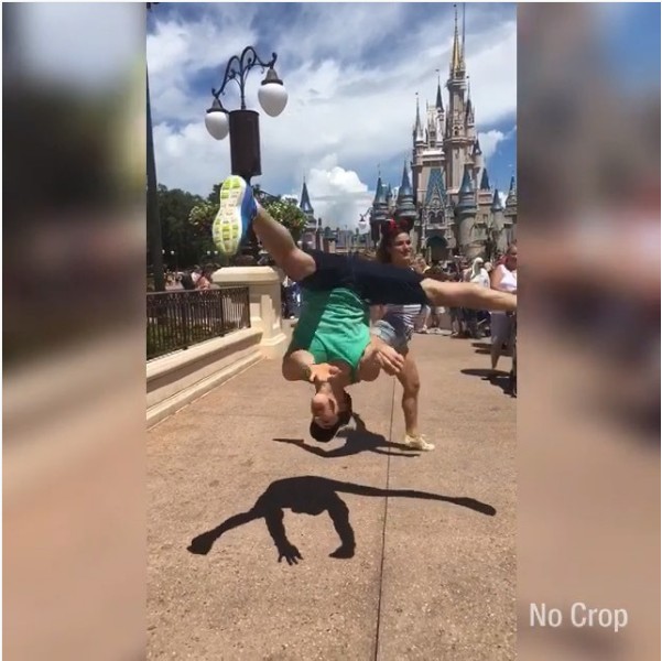 Arthur Nory e Jade Barbosa dançam e fazem piruetas na Disney (Foto: Reprodução/Instagram)